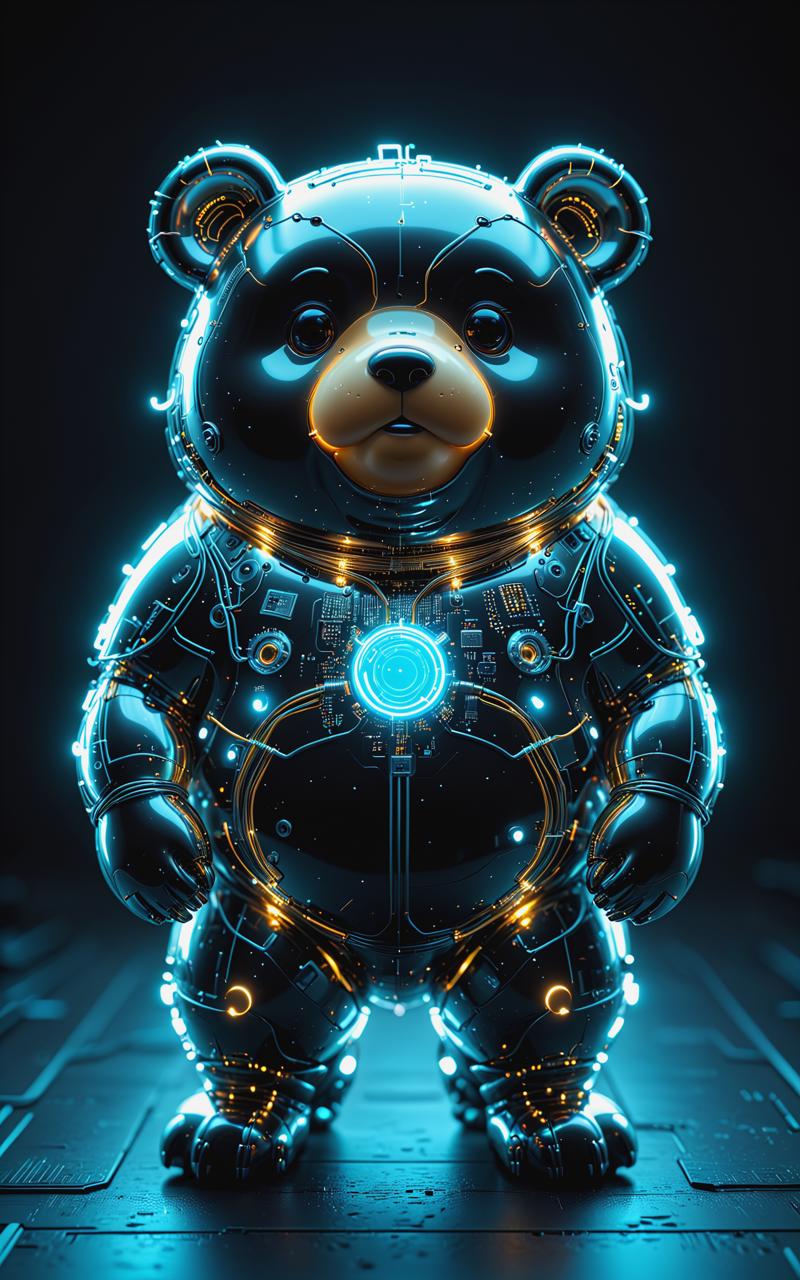 10570-3238574816-cute adorable chibified Mirrored Chrome bioluminescent circuit board cute adorable obese Bear_, glowing wires, hyper detailed, b.png